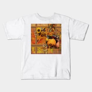 Bountiful Harvest Digital Collage Kids T-Shirt